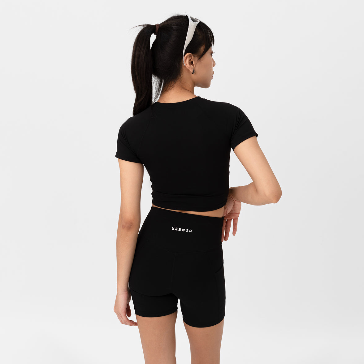 Varsity Sculpt Bra Top - Black