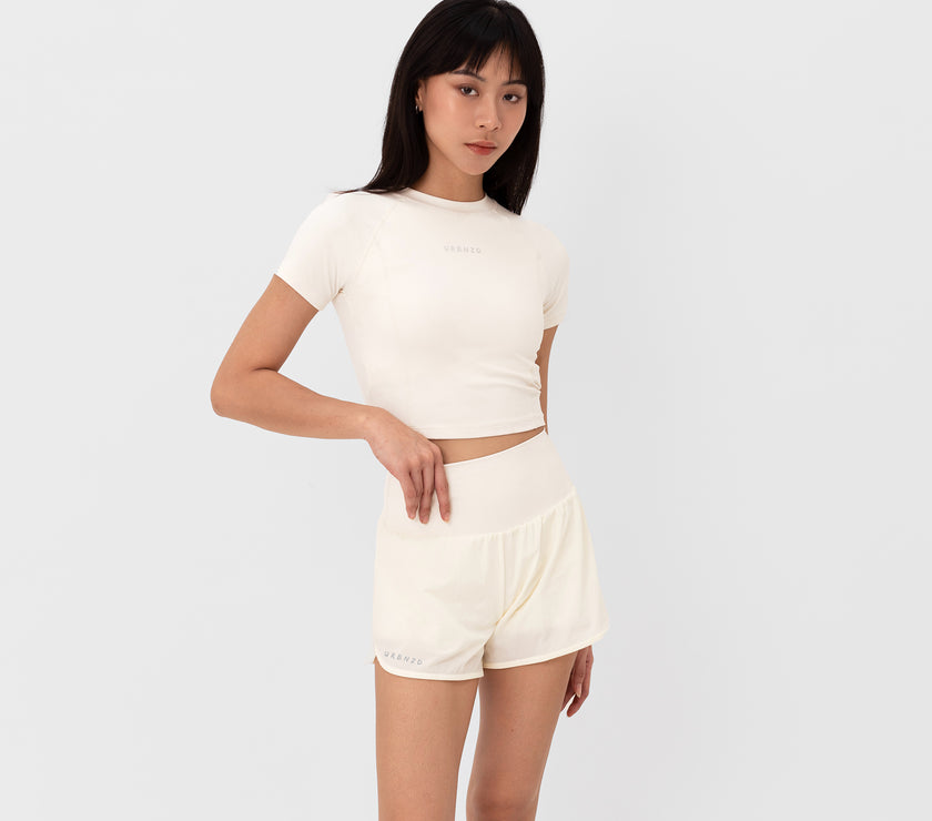 Varsity Sculpt Bra Top - Milk