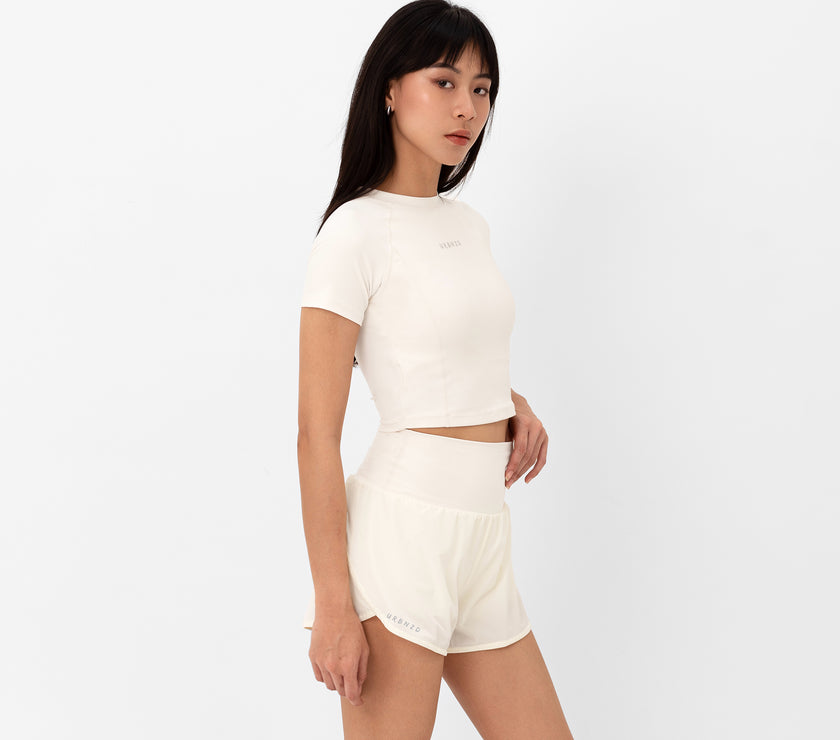 Varsity Sculpt Bra Top - Milk