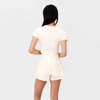 Varsity Sculpt Bra Top - Milk