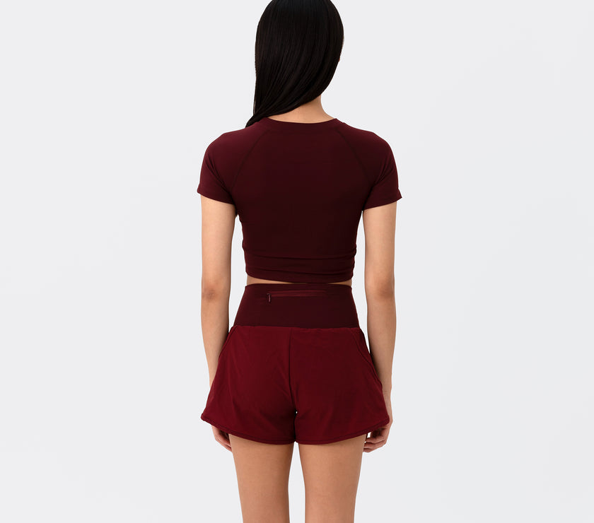 Varsity Sculpt Bra Top - Rouge