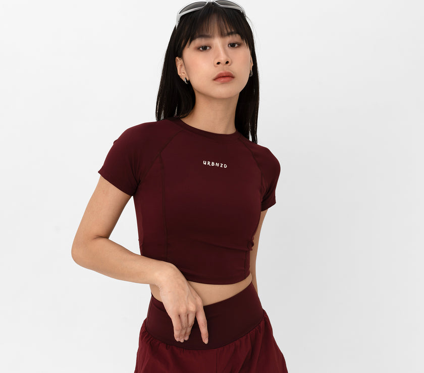 Varsity Sculpt Bra Top - Rouge