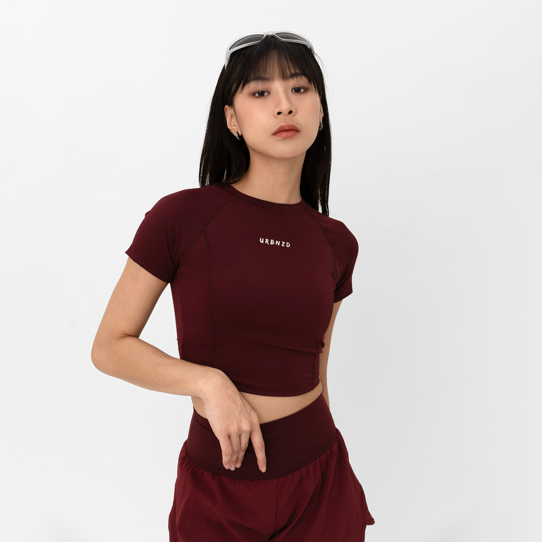 Varsity Sculpt Bra Top - Rouge