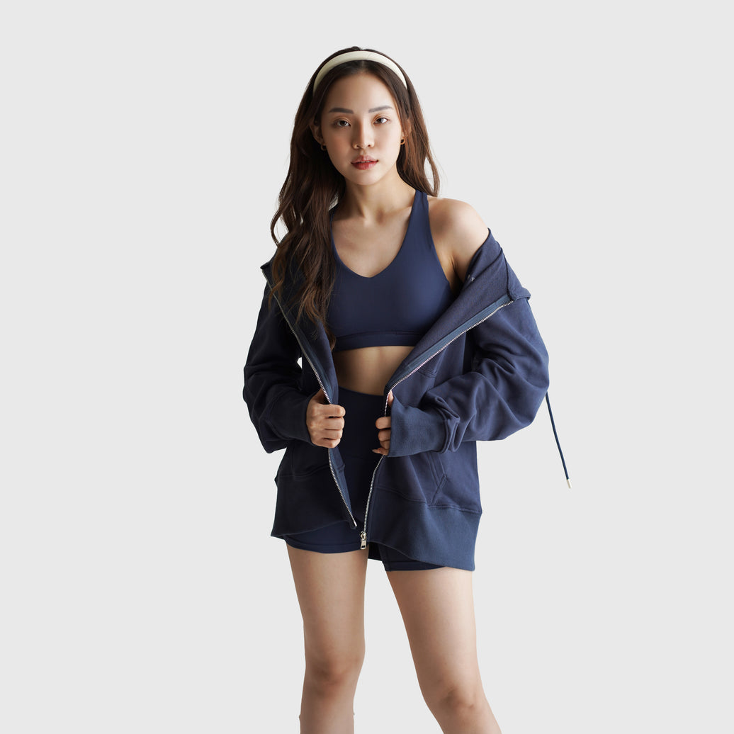 French Terry Oversized Jacket - Midnight - Urbanized Co. S/M