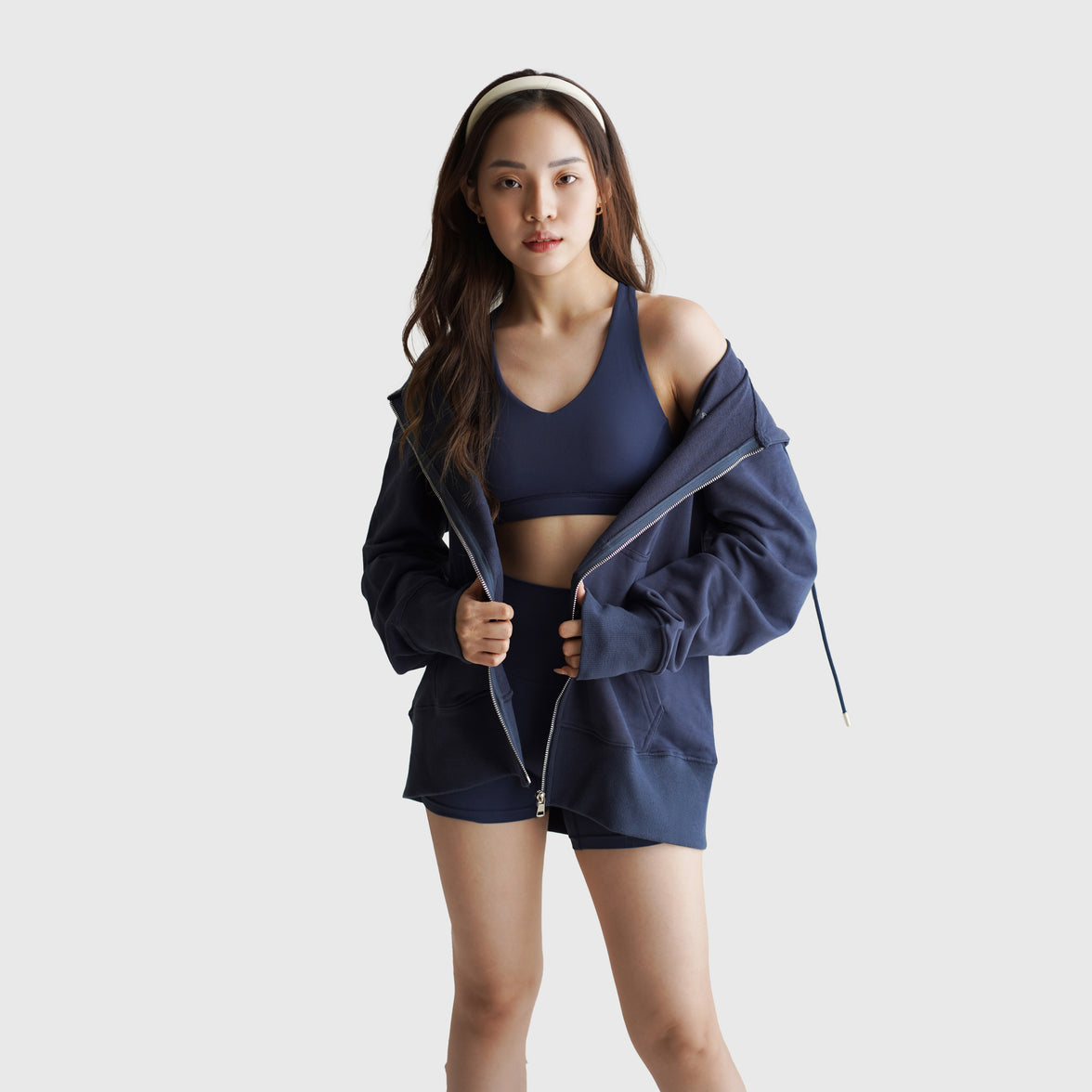 French Terry Oversized Jacket - Midnight - Urbanized Co. S/M