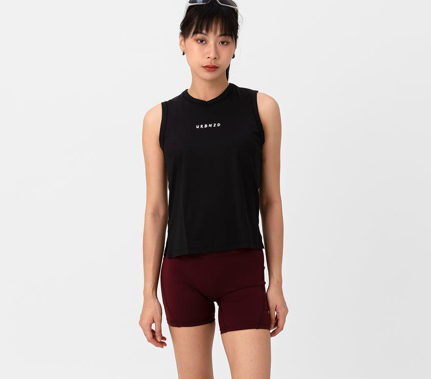 Classic Loose Crop Tank - Black
