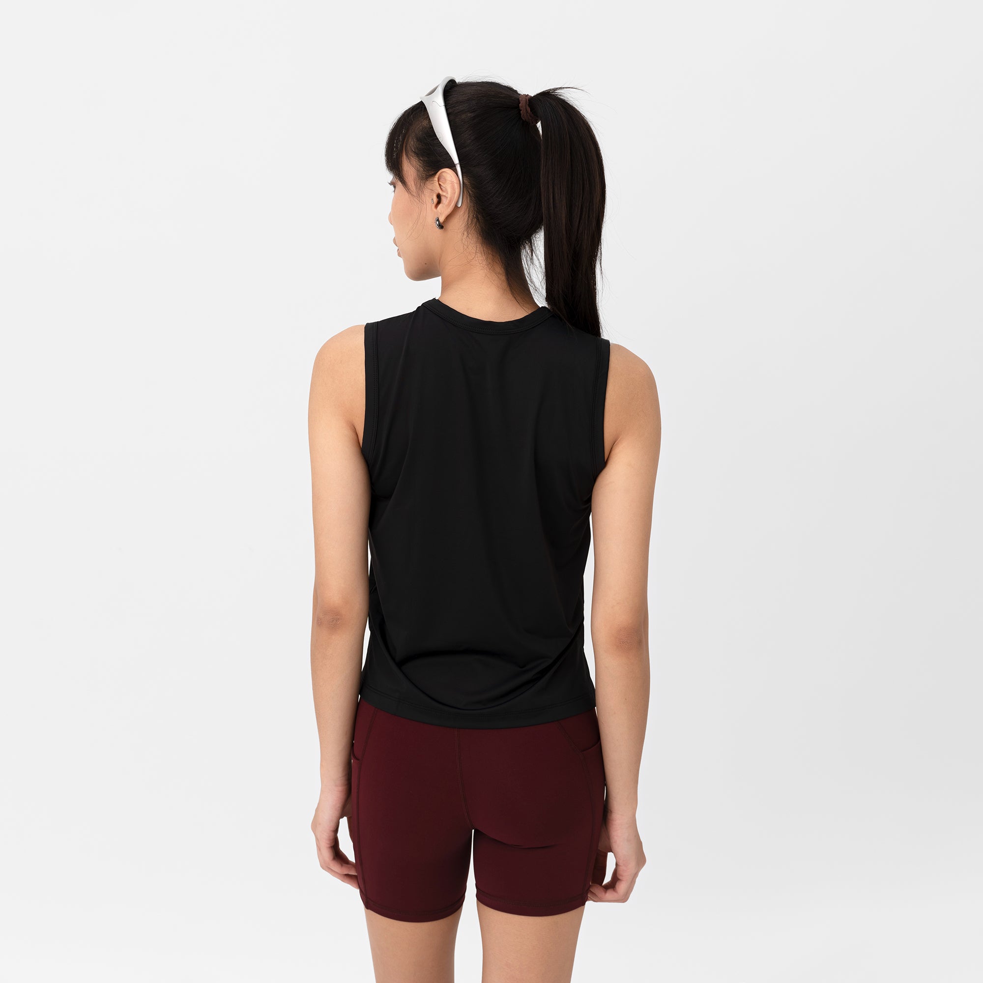 Classic Loose Crop Tank - Black