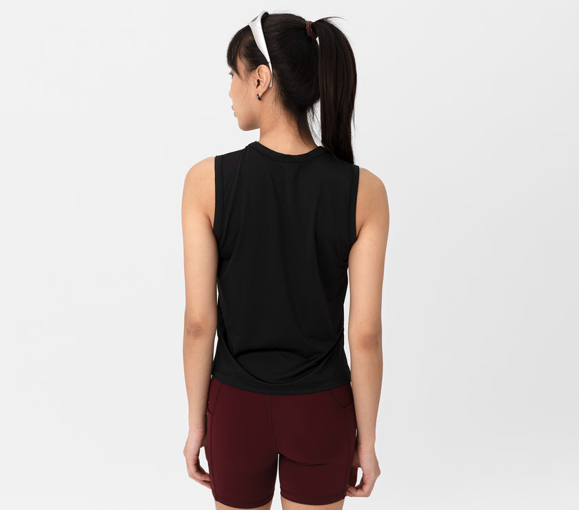 Classic Loose Crop Tank - Black