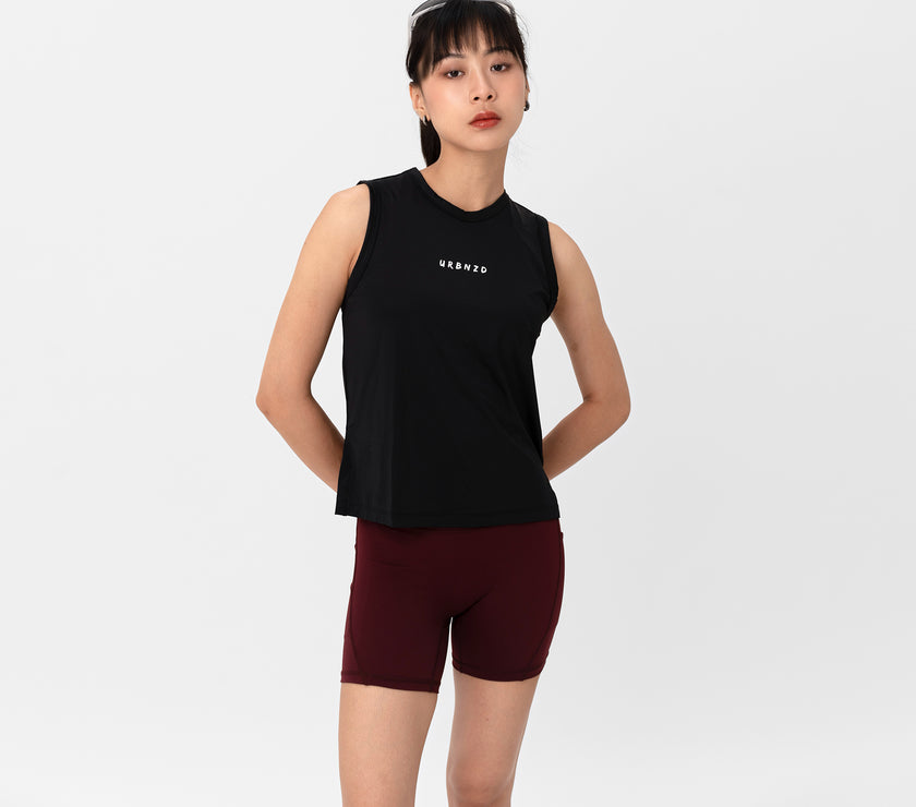 Classic Loose Crop Tank - Black