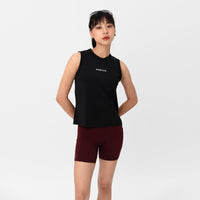 Classic Loose Crop Tank - Black