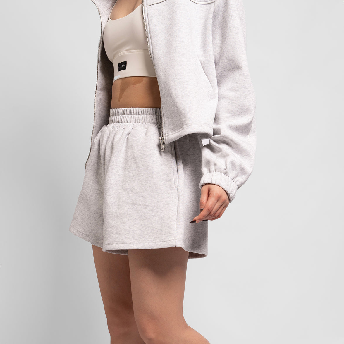 Urbnzd Classic Slack Shorts - Snow Marl