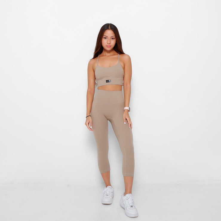 Revitalise 7/8 Highrise Leggings - Oat - Urbanized Co. S