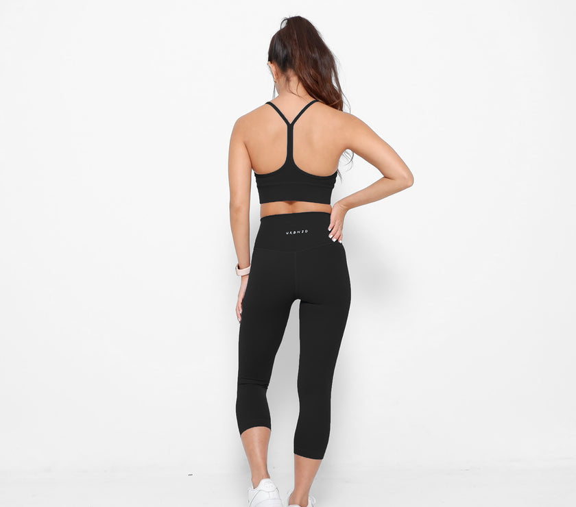 Revitalise 7/8 Highrise Leggings - Black - Urbanized Co. S