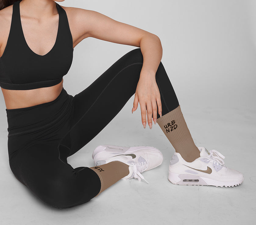 Urbnzd Crew Socks - Urbanized Co. Latte / 1 Pair