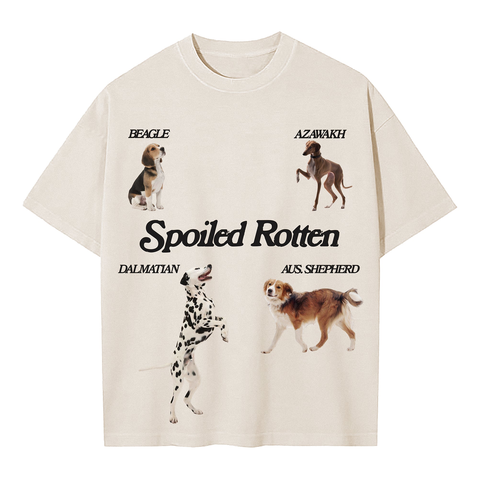 Spoiled Rotten Dog Oversized Tee - Cream - Urbanized Co. S