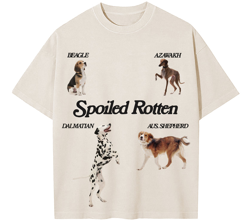 Spoiled Rotten Dog Oversized Tee - Cream - Urbanized Co. S