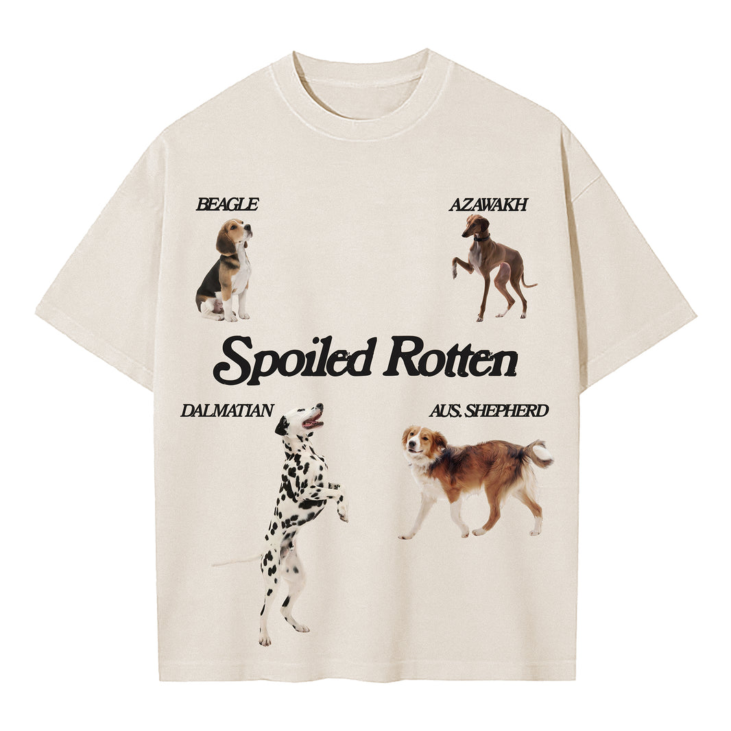 Spoiled Rotten Dog Oversized Tee - Cream - Urbanized Co. S