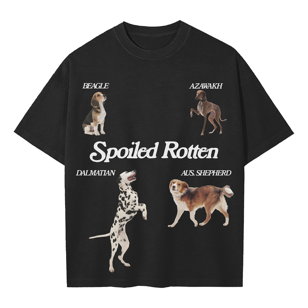 Spoiled Rotten Dog Oversized Tee - Black - Urbanized Co. S