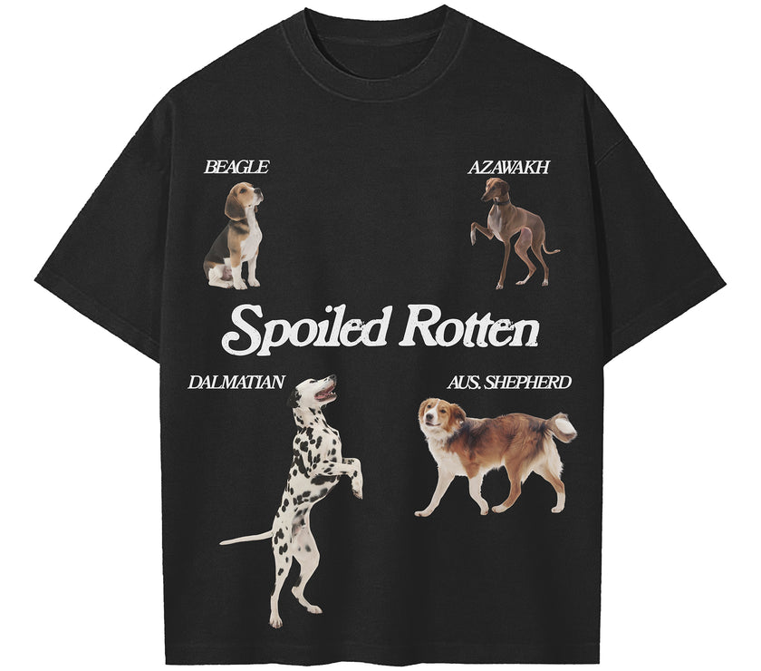 Spoiled Rotten Dog Oversized Tee - Black - Urbanized Co. S