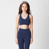 BACKORDER: Rylie Racerback Bra - Urbanized Co. Midnight / S