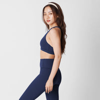 BACKORDER: Rylie Racerback Bra - Urbanized Co. Midnight / S