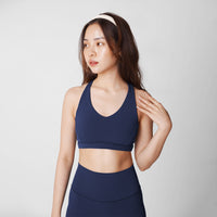 BACKORDER: Rylie Racerback Bra - Urbanized Co. Midnight / S