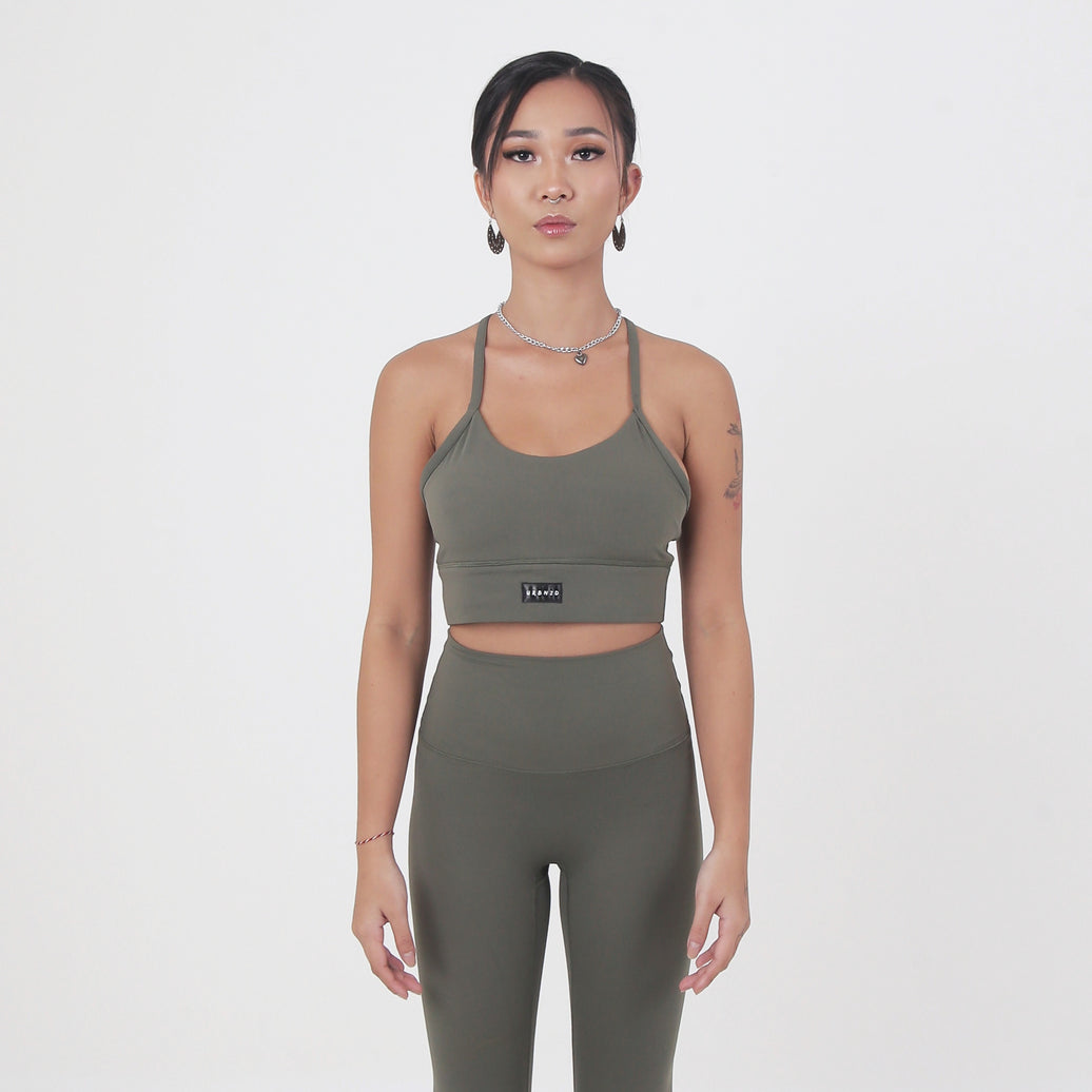 Revitalise Scoop Neck Bra - Forest - Urbanized Co. S