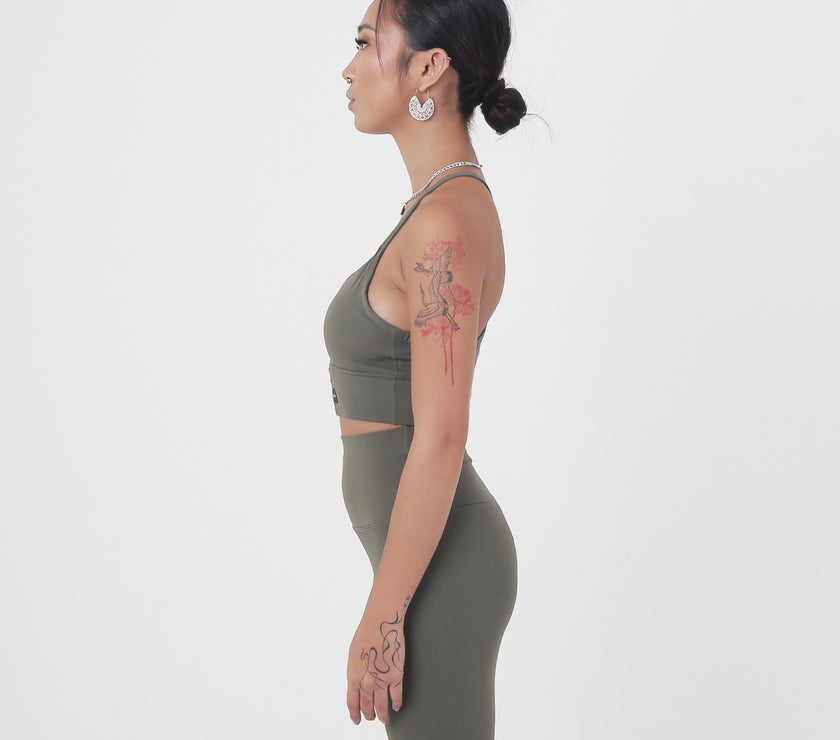 Revitalise Scoop Neck Bra - Forest - Urbanized Co. S