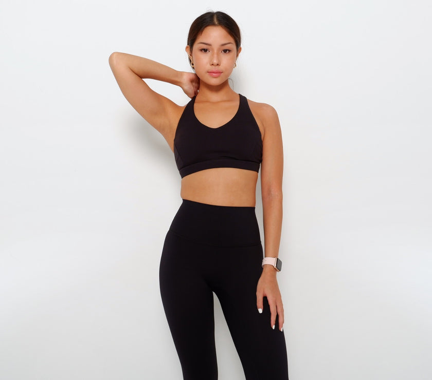 Rylie Racerback Bra - Black - Urbanized Co. S
