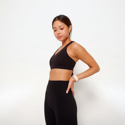Rylie Racerback Bra - Black - Urbanized Co. S