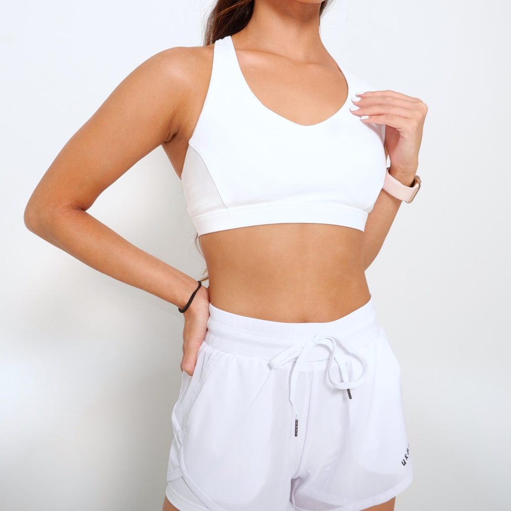 Rylie Racerback Bra - White - Urbanized Co. S