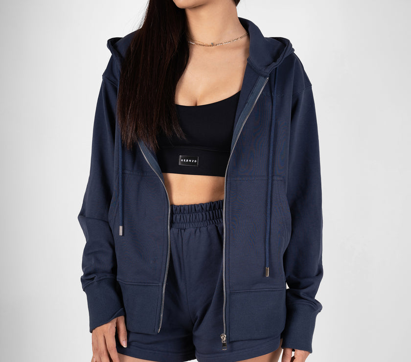 French Terry Oversized Jacket - Midnight - Urbanized Co. S/M