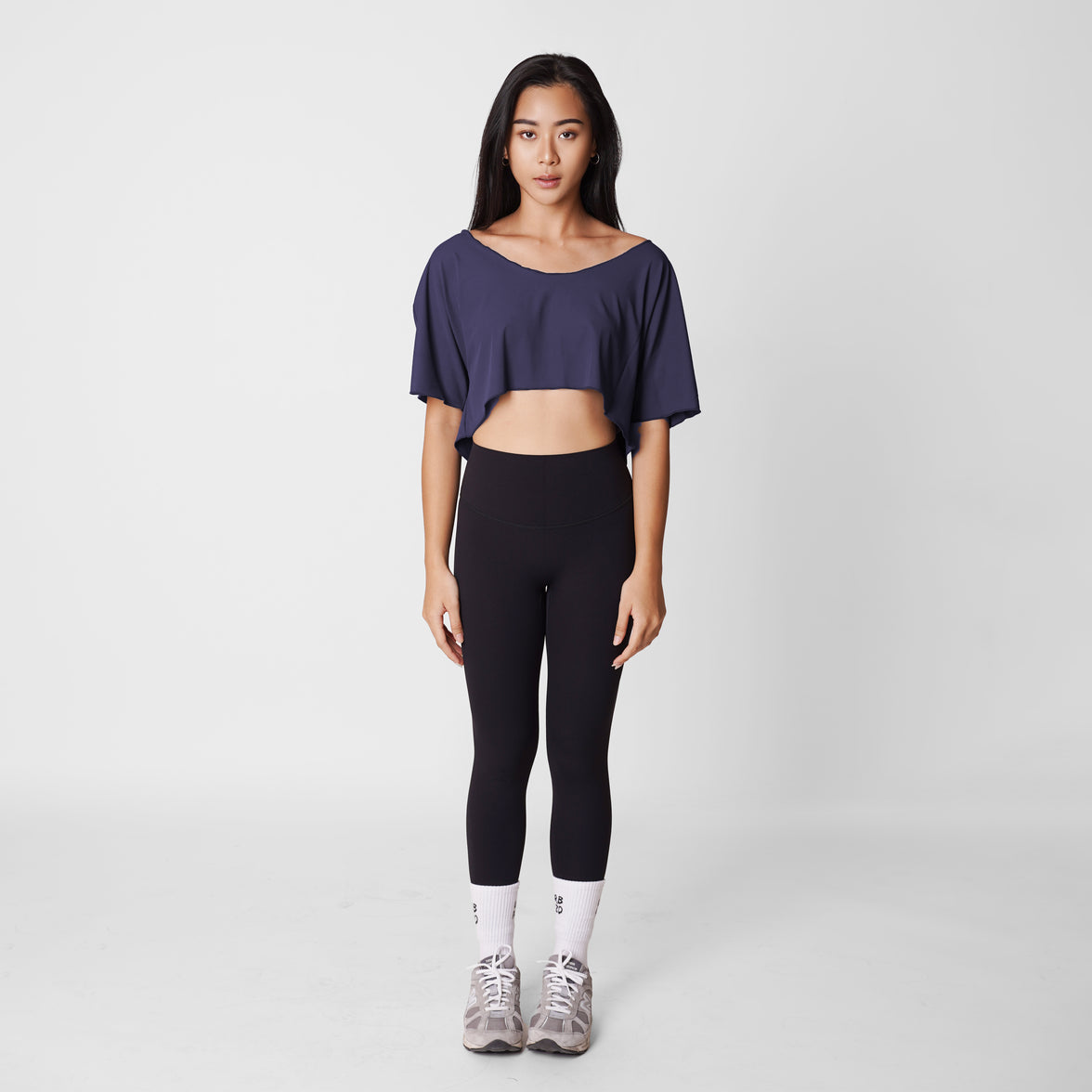 Oversized Slouchy Crop- Midnight - Urbanized Co. S/M