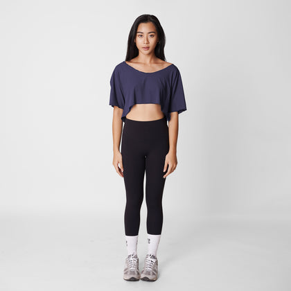 Oversized Slouchy Crop- Midnight - Urbanized Co. S/M