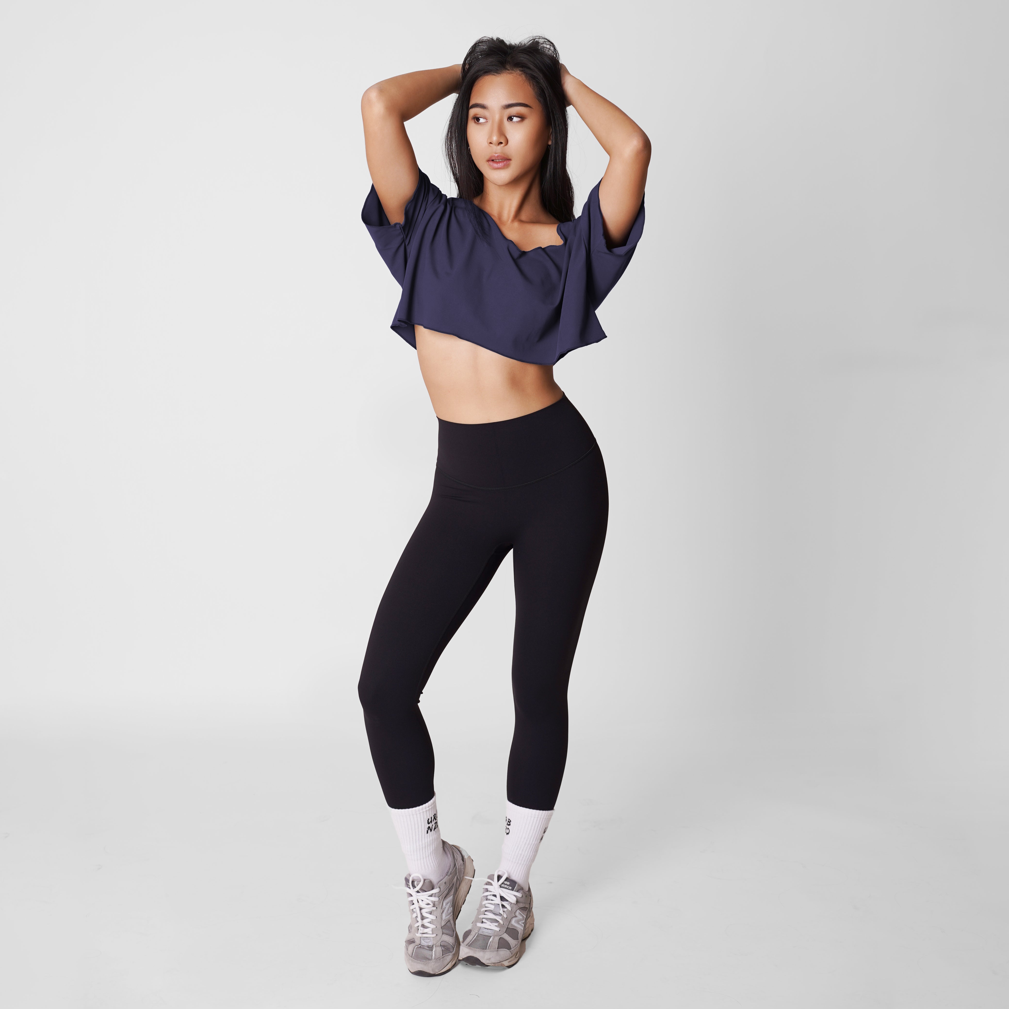 Oversized Slouchy Crop- Midnight - Urbanized Co. S/M