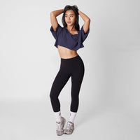 Oversized Slouchy Crop- Midnight - Urbanized Co. S/M