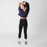 Oversized Slouchy Crop- Midnight - Urbanized Co. S/M